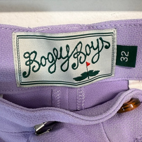 Bogey Boys Men’s The Best Pant Purple Size 32 NWOT Straight Leg Pleated - Picture 4 of 6